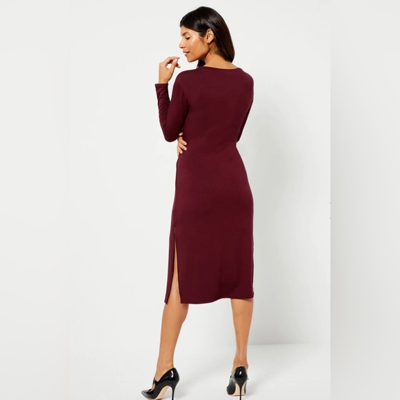 BB DAKOTA BY STEVE MADDEN LONG SLEEVE KNIT MATERNITY DRESS - Picture 2 of 9